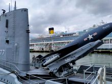 This is the first impression of the Intrepid Museum after you board the ship 