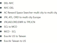 My saved search bookmarks