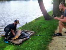 This caught a huge fish while I was there at the lake 