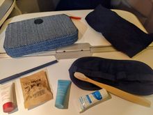 The amenity kit was of a compact size, easy to store in my bag, and contained useful items 