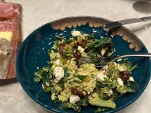 Orzo salad. Would order again as it isn’t heavy and could work well as a main. 