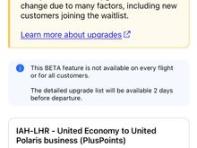 Upgrade waitlist screen