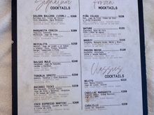 Beach-side Drink Menu