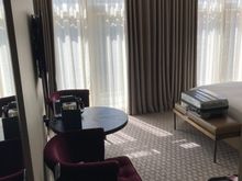 We look from the entry into the bedroom, notice the bright lightfall