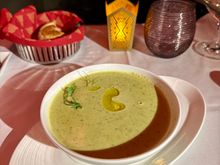 Pea and Mint soup - this was excellent 10/10