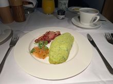 Breakfast, Omlette with Spinach & Cheese, with Bacon