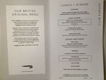 Sunday menu