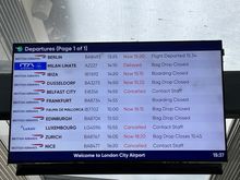 LCY departures board