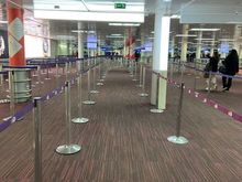 Immigration hall - sky priority passengers in the middle