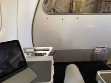 Phone holder withe tray table 50% open