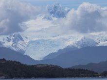 Glacier spotting in the Patagonian fjords. 