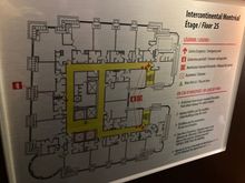 Floorplan of level 25, ouur room is in the lower left corner