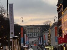 Royal Palace seen from the street along Jul i Vinterland