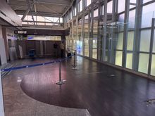This is what the current main area looks like. While I was there they put up a partition wall, behind which they will begin construction. 