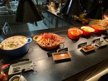 Breakfast buffet.