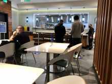 As in Houston same drill, buffet served by a lounge associate. 