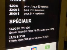 Pricing Parking Rue Saint Antoine Ouest