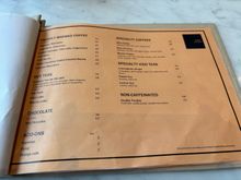 Drinks list (non alcoholic)