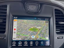 Good graphics on Apple CarPlay - this was Google Maps in satellite image view 