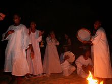 Campfire in Nubian village
