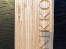Chip encased wooden room key card