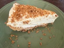 The last sliver of the Easter Cookie Butter pie.