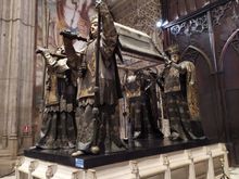 Tombstone of Christopher Columbus in the cathedral 