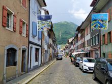 The main street through old Villeneuve, where you can find some boutiques, cafes and restaurants 