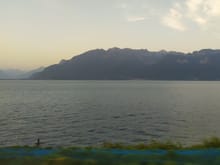Lake Geneva in the early morning, at Rivaz near Vevey 