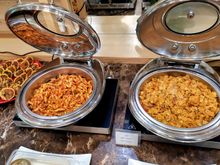 The hot dishes were really quite palatable 