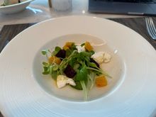 Local beets (Roasted beets, Laura Chenel goat cheese,
Sherry vinaigrette, lambs lettuce)