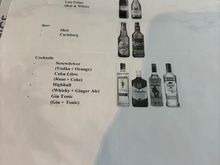 Beverage menu