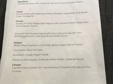 PHL F Pre-Flight Dining Menu