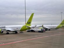 Three Air Baltic A220s lined up at AMS all heading to the Baltic capitals one right after the other (TLL was out first, allowing me to get this shot).
