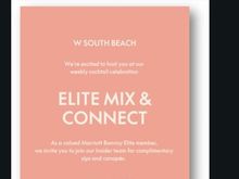Email about elite happy hour.