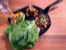 I could say my hands were shaking with anticipation, but I was just careless. The K-mex mashed up Korean and Mexican cuisine, delivering a “Korean taco” experience with salad leafs commonly used in Korea, piquant tartare of beef, kimchi and guacamole with nachos.