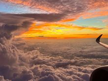 Fantastic sunset on departure from TPE.
