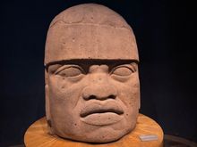 An Olmec head.
