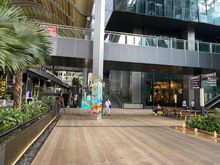 Quick snapshot of South Beach area next to hotel; open air but covered.