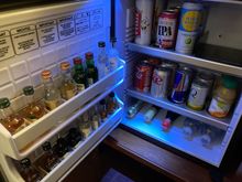Stocked minibar sensor operated