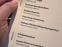 Wine menu