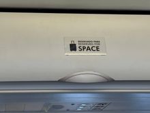 Overhead locker space only for the passengers booked in the emergency exit rows and rigorously policed by the cabin crew - wish that British Airways would do this.