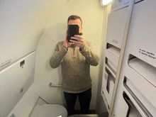 Apparently it is “de-rigueur”to film yourself/take photos of yourself in the lavatory mirror 