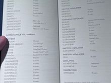 Whiskey menu from First Terminal Feb 2023