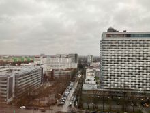 View from room toward Arabellapark. Yuck!