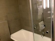 Shower specially designed to leave water on the floor. 