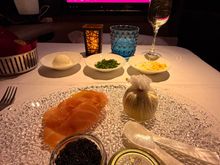 Caviar - salmon was excellent 