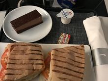 Chicken and Tomato Panini - Still not sure if I like it or not...!  LHR-EDI