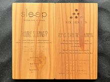 Linen change request card and Pillow menu