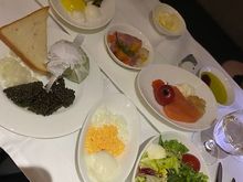 Caviar, starters, salad